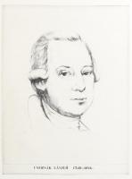 Kovács Imre (1944-): Csernák László portréja. Rézkarc, papír, utólagos jelzéssel. 39x29,5 cm