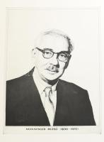 Jelzés nélkül: Manninger Rezső portréja. Rézkarc, papír. 39,5×29 cm