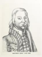 Tulipán László (1943-2007): Nagyváthy János portréja. Rézkarc, papír, jelzés nélkül, 39,5×29,5 cm