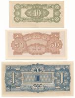 Malajzia / Malaja / Japán megszállás 1942. 10c "M/BE" + 50c "MP" + 1942-1945 1$ ...