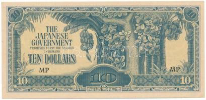 Malajzia / Malaja / Japán megszállás 1942-1944. 10$ "MP", "Banán Pénz" T:AU Malaysia / Malaya / Japanese Occupation 1942-1944. 10 Dollars "MP", "Banana Money" C:AU Krause P#M7