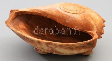 Kagyló alakú kerámia kínáló, h: 23 cm