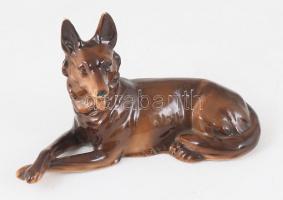 W&amp;A Bertram kutya figura, jelzett, 12x6 cm