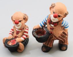 2 darab kerámia bohóc figura, m:15 cm alatt