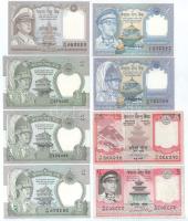 Nepál DN(1971-1973) 1R + DN(1974) 5R + DN(1979-1984) 1R + DN(1981-2001) 2R (3xklf) + DN(1995-1999) 1R + DN(2007-2009) 5R T:UNC,AU, közte egy F Nepal ND(1971-1973) 1 Rupee + ND(1974) 5 Rupees + ND(1979-1984) 1 Rupee + ND(1981-2001) 2 Rupees (3xdiff) + ND(1995-1999) 1 Rupee + ND(2007-2009) 5 Rupees C:UNC,AU, in it an F