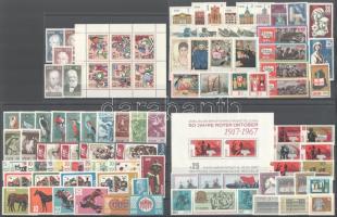 NDK 1967 83 klf bélyeg teljes sorokban + 1 blokk + 1 kisív