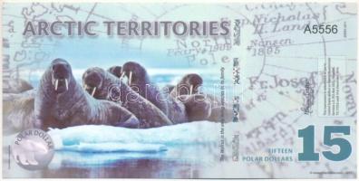 Sarkvidéki területek 2012. 15$ fantázia bankjegy "A5556" T:UNC Arctic Territories 2012. 15 Polar Dollars fantasy banknote "A5556" C:UNC
