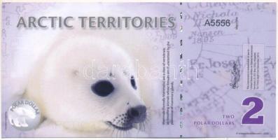 Sarkvidéki területek 2012. 2$ fantázia bankjegy "A5556" T:UNC Arctic Territories 2012. 2 Polar Dollars fantasy banknote "A5556" C:UNC