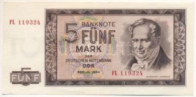 Német Demokratikus Köztársaság 1964. 5M "FL 119324" T:XF German Democratic Republic 1964. 5 Mark "FL 119324" C:XF Krause 22.