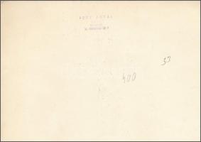 Fery Antal (1908-1994): Jelenet. Fametszet, papír, jelzett, 8x10 cm. Paszpartuban. Hátoldalán a művé...