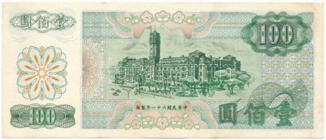 Tajwan 61(1972) 100Y "K422417Q" T:F, szép papír Taiwan 61(1972) 100 Yuan "K422417Q" C:F, fine paper Krause P#1983
