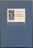 Szoboszlai Mata János: Husz fametszetű könyvjegy a magyar parnasszusról. Dr. Mitrovits Gyula magyar, Dr. berei Soó Rezső német bevezetésével. Bp., 1982., Petőfi Irodalmi Múzeum, 2+7+7 p.+ 20 t. Az 1935-ös Debreceni Officina hasonmás kiadása. Kiadói kartonált mappában. Megjelent 1000 példányban, egy könyvjegy hiányzik