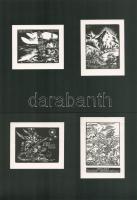Szoboszlai Mata János: Husz fametszetű könyvjegy a magyar parnasszusról. Dr. Mitrovits Gyula magyar,...