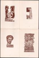 Stettner Béla (1928-1984): 40 metszete, 500/182. sorszámozott példány, KBK kiadói mappában, lapméret...