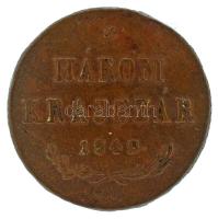 1849NB 3kr Cu technológiai hibás veret (enyhén elfordult hátlap, enyhe verőtő-repedés) T:XF,VF patina Adamo B2