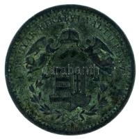 1868KB 1kr Cu "Angyalos címer" T:XF patina Adamo M4.1