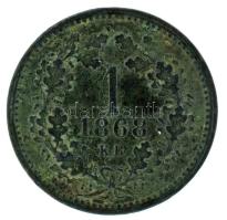 1868KB 1kr Cu "Angyalos címer" T:XF patina
Adamo M4.1