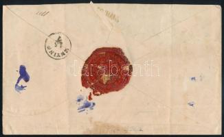 1873 Réznyomat 10kr elfogazott függőleges pár ajánlott levélen "SOPRON" - "ENYING&quo...