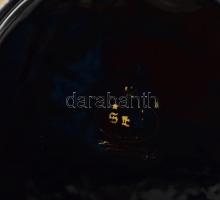 Olasz fedeles edény, jelzett, kis kopással, d: 23 cm, m: 16 cm