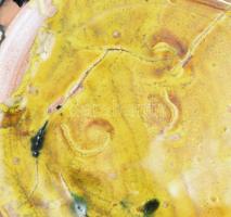 Ismeretlen keramikus: Sárkány figurás fali plakett. Jelzés nélkül, 18x18 cm