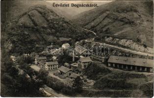 1908 Dognácska, Dognatschka, Dognecea; látkép, bánya / general view, mine (EK)