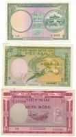 Vietnam / Dél-Vietnam 1955. 1D + 5D + 10D T:AU,XF Vietnam / South Vietnam 1955. 1 Dong + 5 Dong + 10 Dong C:AU,XF Krause P#1, P#2, P#3