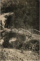 1913 Halmágycsúcs, Varfurile; Kőrös-híd a vasúti alagúttal. Matusik felvétele, Kerpel Izsó kiadása / railway bridge and tunnel (EK)