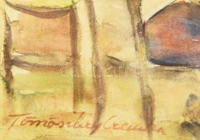 Tömösváry Béláné Aranka (-), működött a XX. sz. közepén-végén: Társaság. Akvarell, papír, jelzett. Ü...