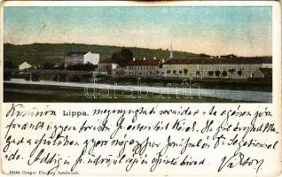 Lippa, Lipova; Gregor Fischer (Innsbruck) / utcakép / street view (felületi sérülés / surface damage)