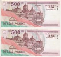 2006. 500Ft "A forradalom 50. évfordulója 1956. október 23." (2x) sorszámkövetők "EC ...