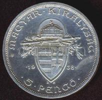 1938. 5P "Szent István" ezüst T:2+