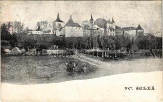 1906 Szentbenedek, Manastirea; Kornis kastély. L. D. F. (Budapest) / castle (gyűrődés / crease)