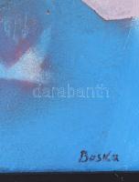 Baska József (1935-2017): Lebegés. Olaj, vászon, jelezve jobbra lent. Hátoldalán Képcsarnok Vállalat...