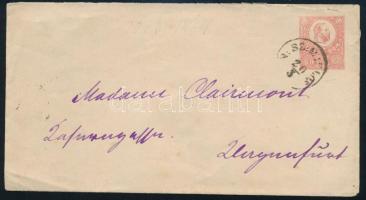 ~1872 5kr díjjegyes boríték "N:SZ:MIKLÓS" - Klagenfurt