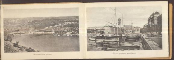 Fiume 10 lapos leporelló-füzet a Pannónia Cunard gőzössel / Fiume leporello-booklet with 10 pictures
