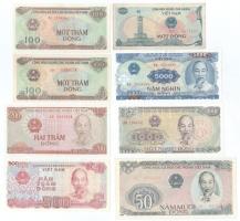Vietnám DN(1985) 1D + 1985(1987) 50D + 1987. 200D + 1988(1989) 500D + 1000D + 1991(1992) 100D (2xklf) + 1991(1993) 5000D T:AU-F, szép papír Vietnam ND(1985) 1 Dong + 1985(1987) 50 Dong + 1987. 200 Dong + 1988(1989) 500 Dong + 1000 Dong + 1991(1992) 100 Dong (2xdiff) + 1991(1993) 5000 Dong C:AU-F, fine paper