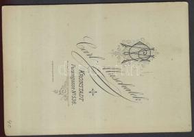 cca 1880 Brassó keményhátú fotó / Vintage photo of Brasov 16x11 cm