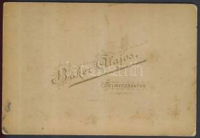 cca 1880 Selmecbánya keményhátú fotó üzletekkel / Vintage photo of Banská Štiavnica with shops 16x11...