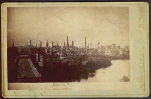 1887 Königshütte vas és acélművek keményhátú fotó / Königshütte factory photo 16x11 cm