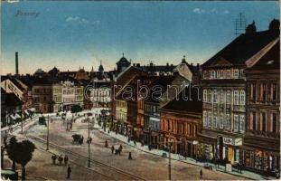 1917 Pozsony, Pressburg, Bratislava; utcakép, üzletek. J. v. B. P. 1916/20. / street view, shops (fl)
