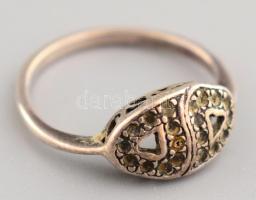 Ezüst (Ag) 4 darabos ékszer összeállítás, karperec, gyűrű, zömmel jelzett, nettó 7,5 g