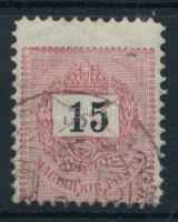 1889 15kr elektro 11 1/2 fogazással, magasra fogazva