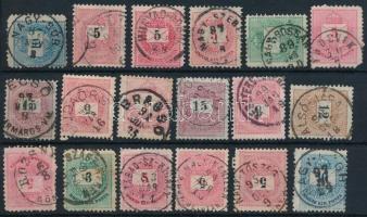 18 db krajcáros bélyeg szép / olvasható bélyegzésekkel