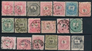 18 db krajcáros bélyeg szép / olvasható bélyegzésekkel