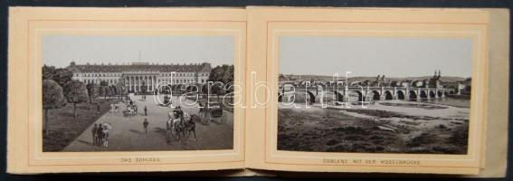 cca 1900 Coblenz leporello 12 db litho képpel / Litho leporello with 12 pictures