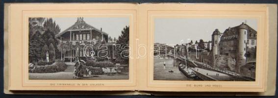 cca 1900 Coblenz leporello 12 db litho képpel / Litho leporello with 12 pictures