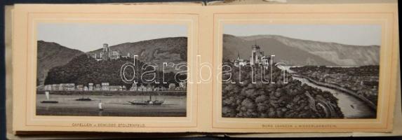 cca 1900 Coblenz leporello 12 db litho képpel / Litho leporello with 12 pictures