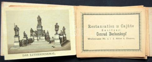 cca 1900 Worms a. Rh. 16 lapos litho leporelló a zsinagógával a képek külön vágva / 16 pages litho l...