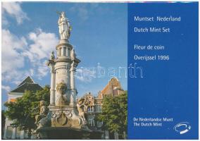 Hollandia 1996. 5c-5G (6xklf) + "Provincie Overijssel" emlékérem forgalmi sor karton dísztokban T:UNC Hollandia 1996. 5 Cents - 5 Gulden (6xdiff) + "Provincie Overijssel" commemorative coin, coin set in cardboard case C:UNC