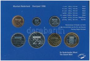 Hollandia 1996. 5c-5G (6xklf) + "Provincie Overijssel" emlékérem forgalmi sor karton díszt...